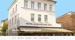 Desktop Screenshot of hotelbergischerhof.de